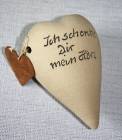 Herz mit Spruch "Ich schenke Dir mein Herz" von Susanne Boerner, Handarbeit